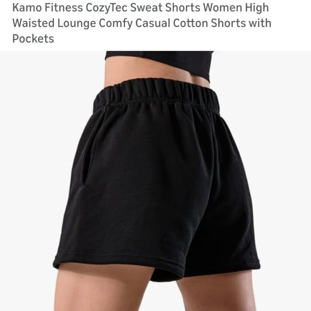 Kamo Fitness Black Fleece Relaxed Sweat Shorts Size M — image 2 of 8